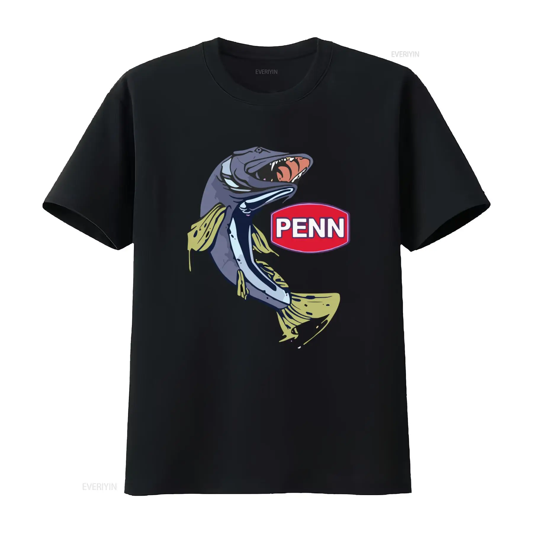 Fishing Equipment Logos - T-shirt noir pour homme avec logo