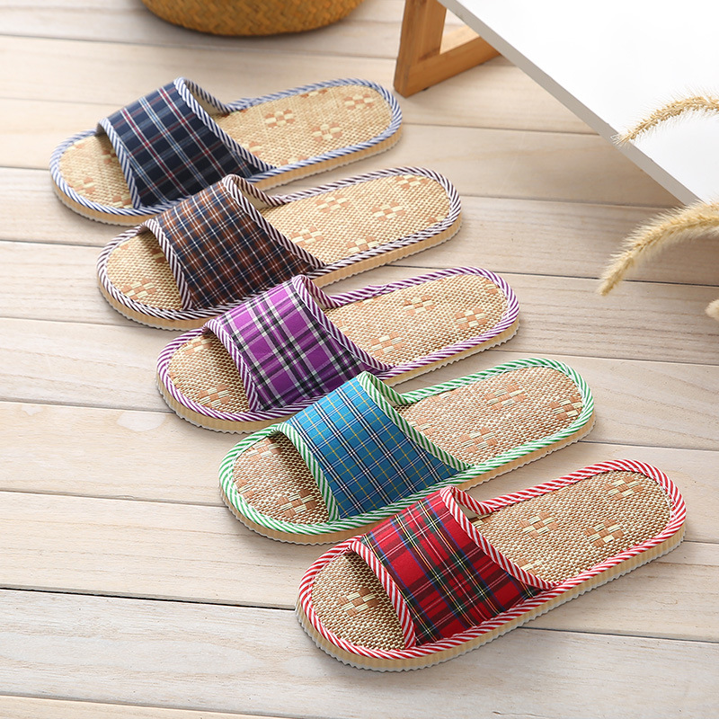 Waders - Chaussons d'intérieur en lin pour hôtel,