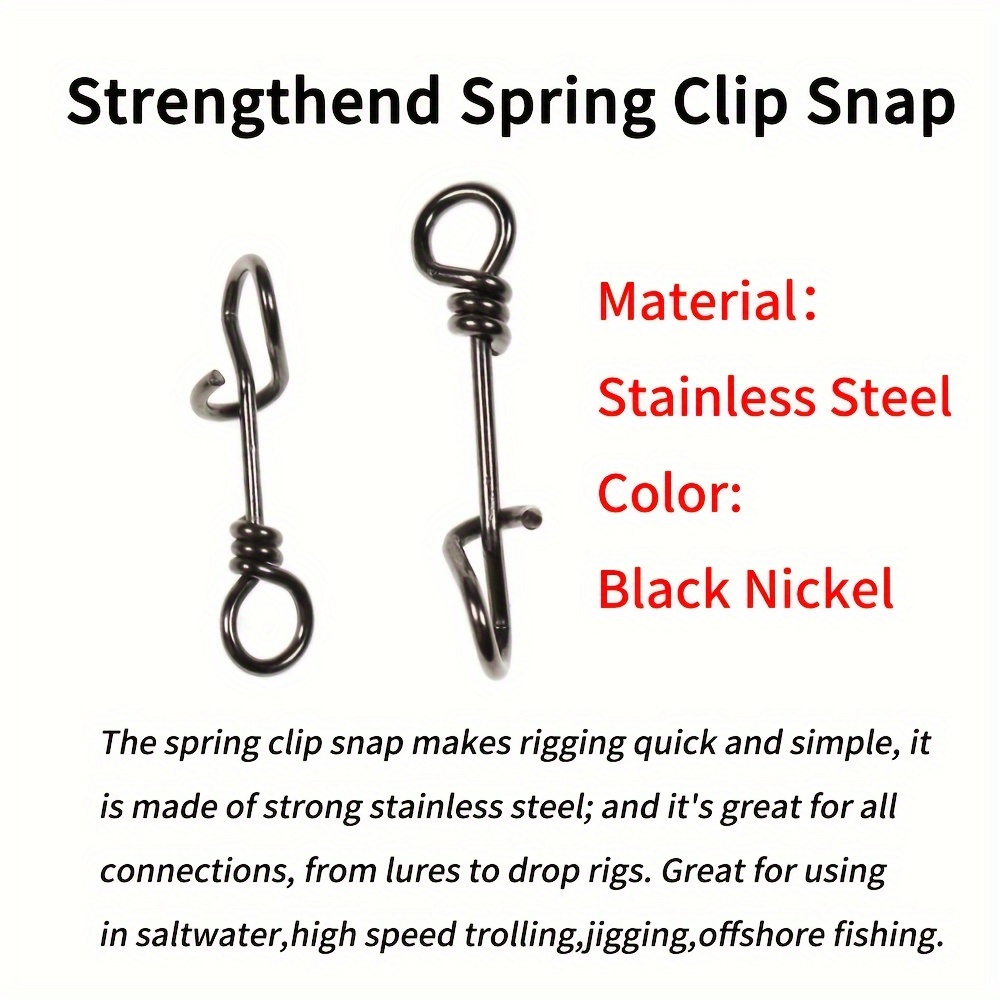 50 pièces de clips à ressort d - Fishing Equipment For Beginners avis et prix