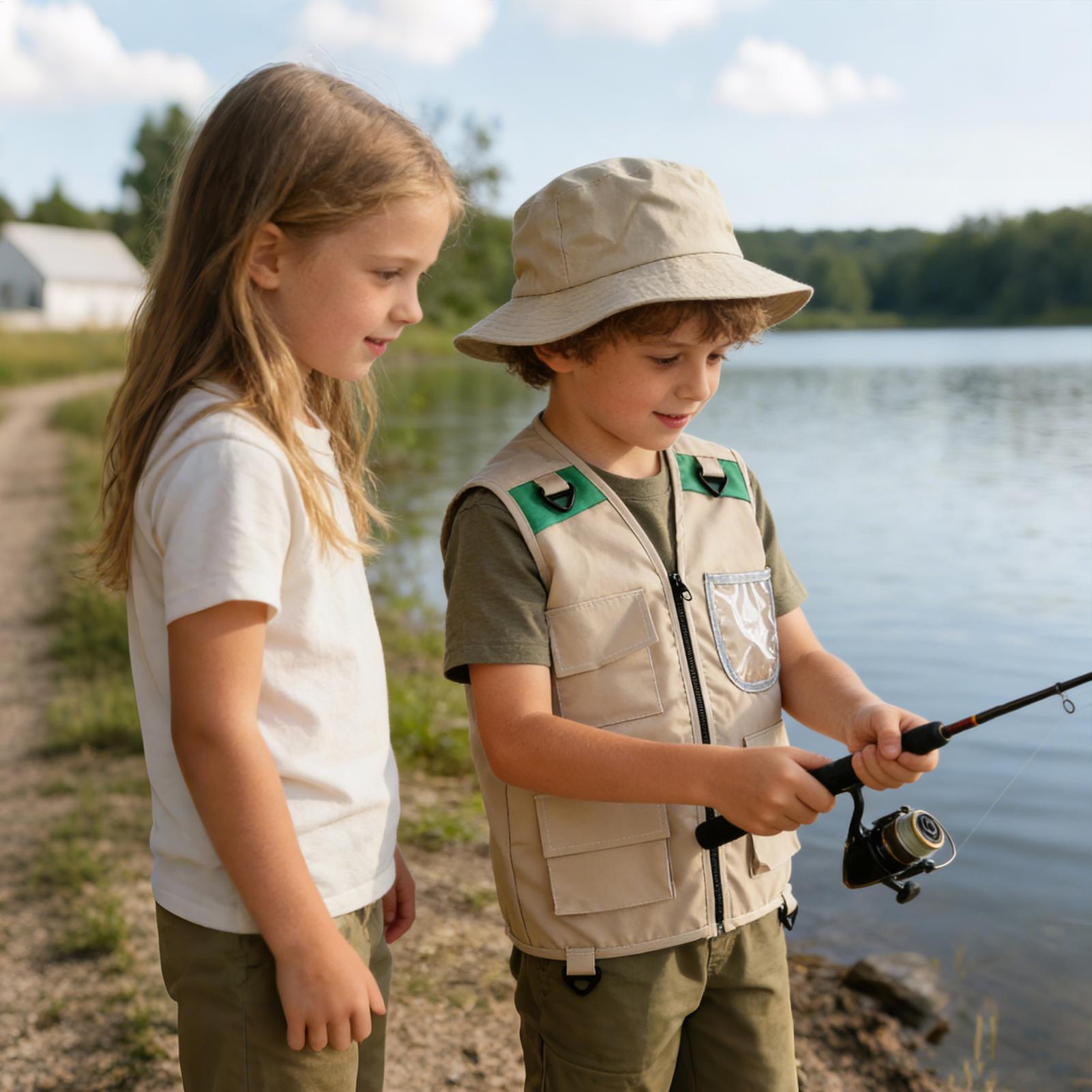 Gilet d'aventure pour enfants, - Fishing Equipment Logos avis et prix