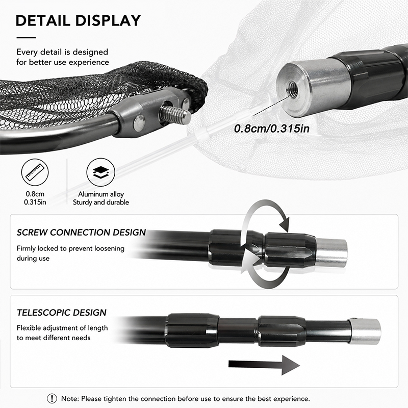 Épuisette de pêche télescopiqu - Landing Net Telescopic avis et prix