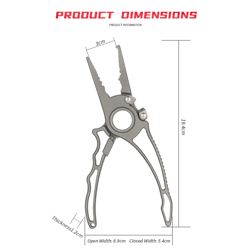Pince à pêche en titane de hau - Fishing Equipment Logos avis et prix